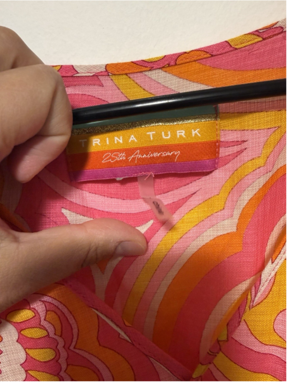 Trina Turk Arco Pink & Orange 25th Anniversary Maxi Dress MSRP $398 - Picture 4 of 6